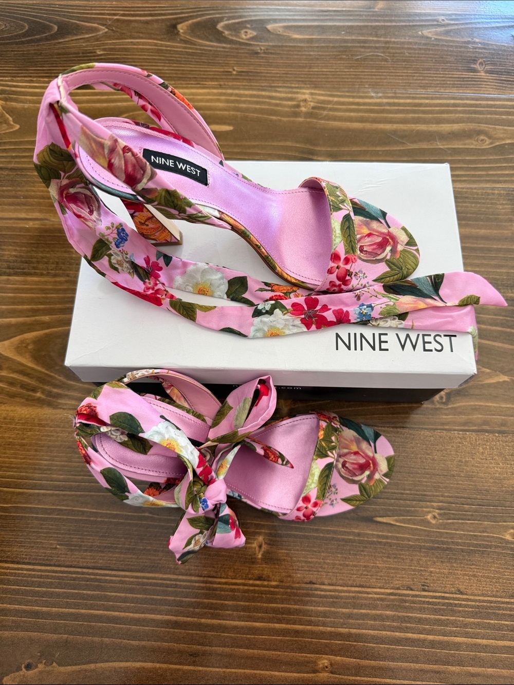New in Box Nine West Floral Heels